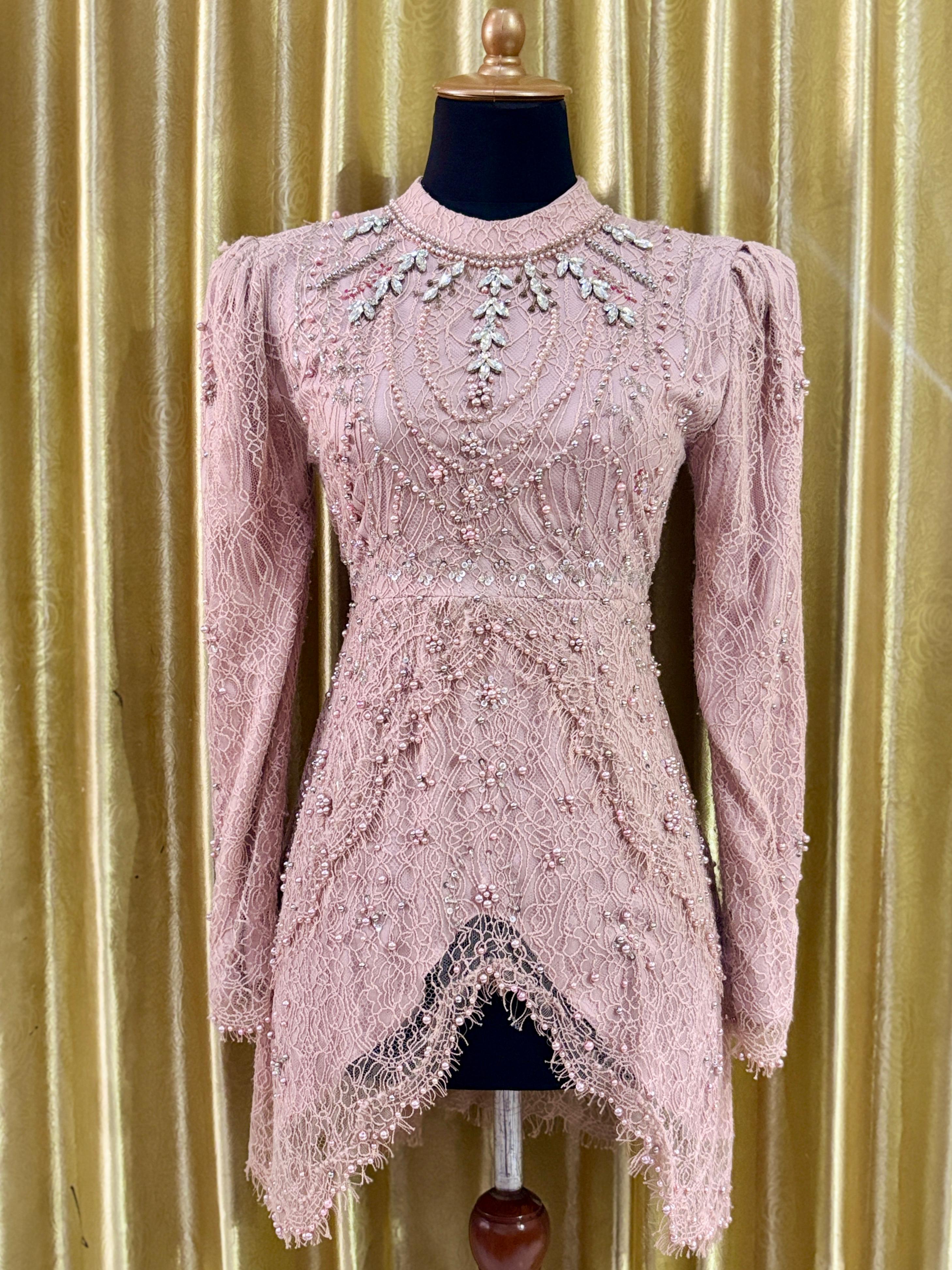 Kebaya Chantily Pink Prem-3