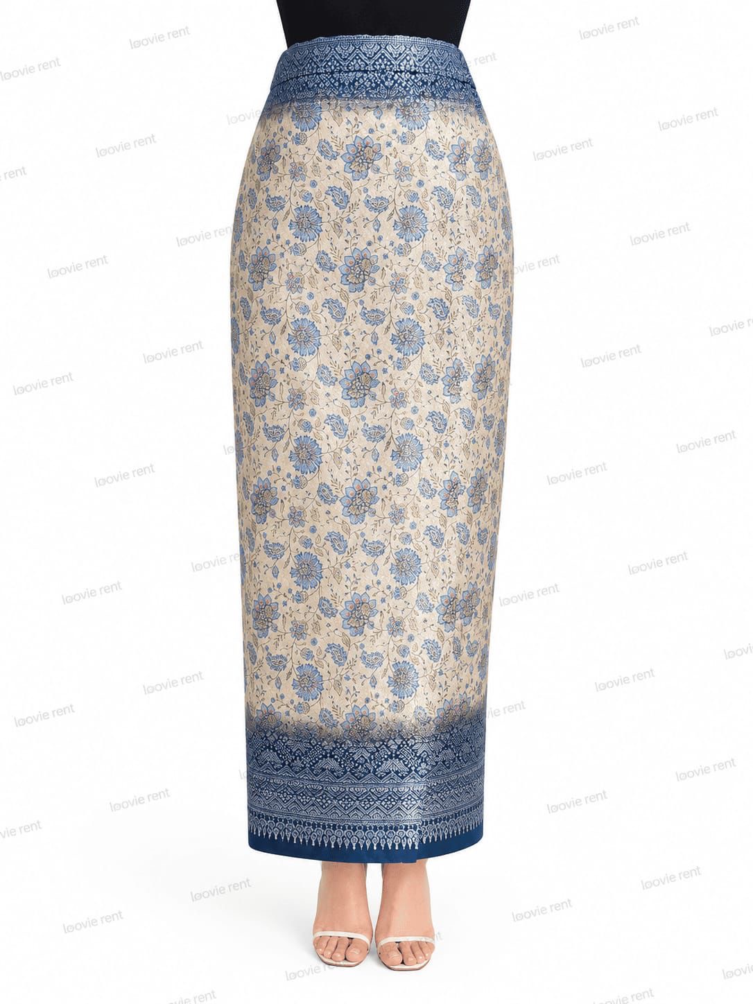 Songket mix navy-gold