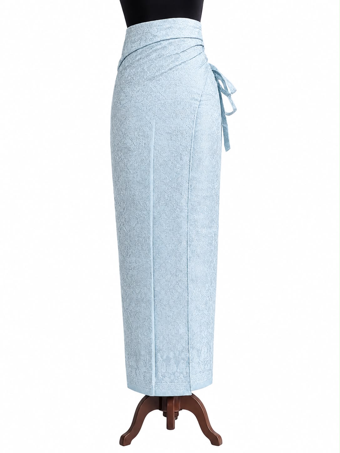 Songket Lilit Soft Blue - Silver Allsize
