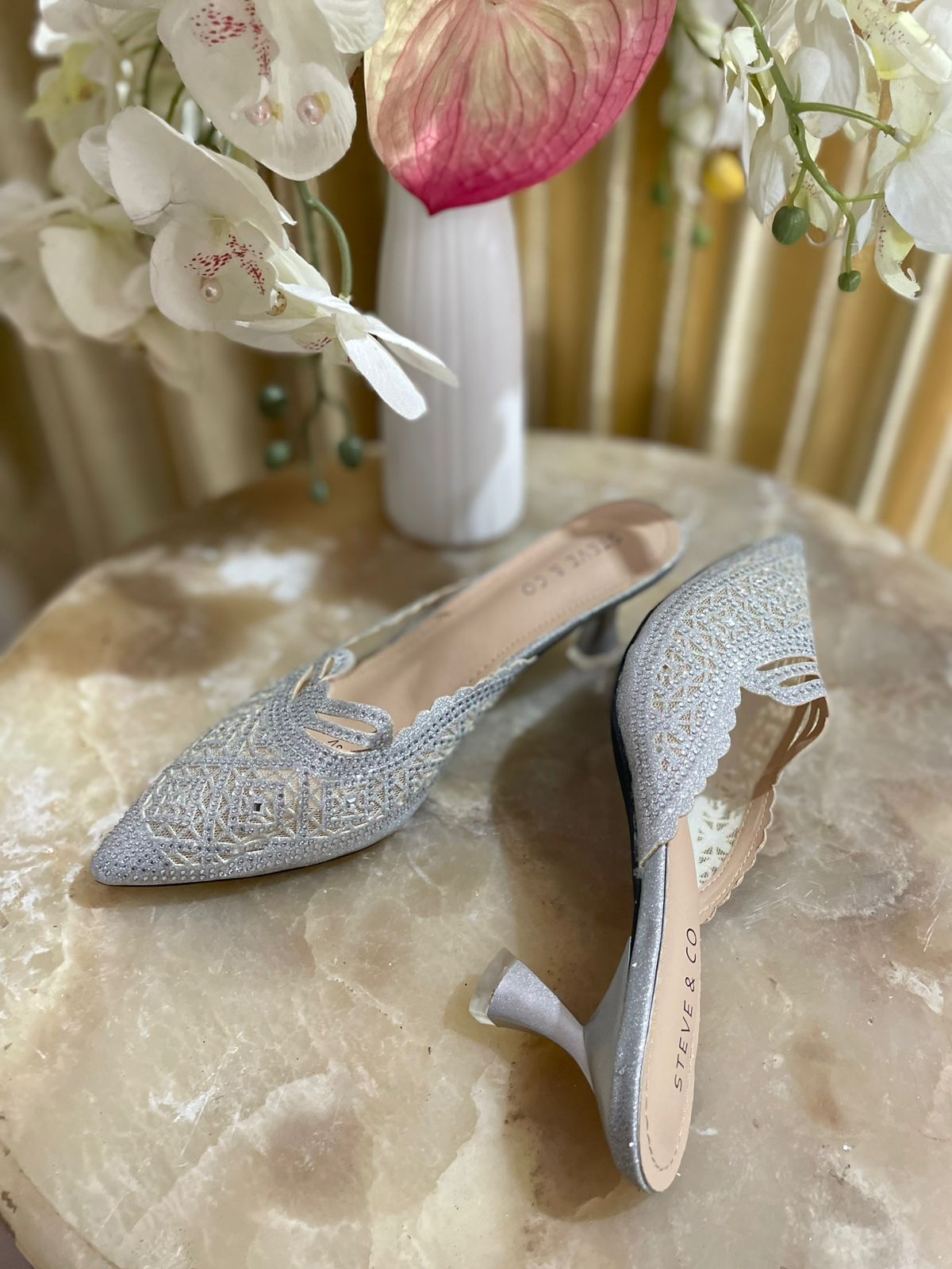 Heels SCO 02 Silver Blink Slip on