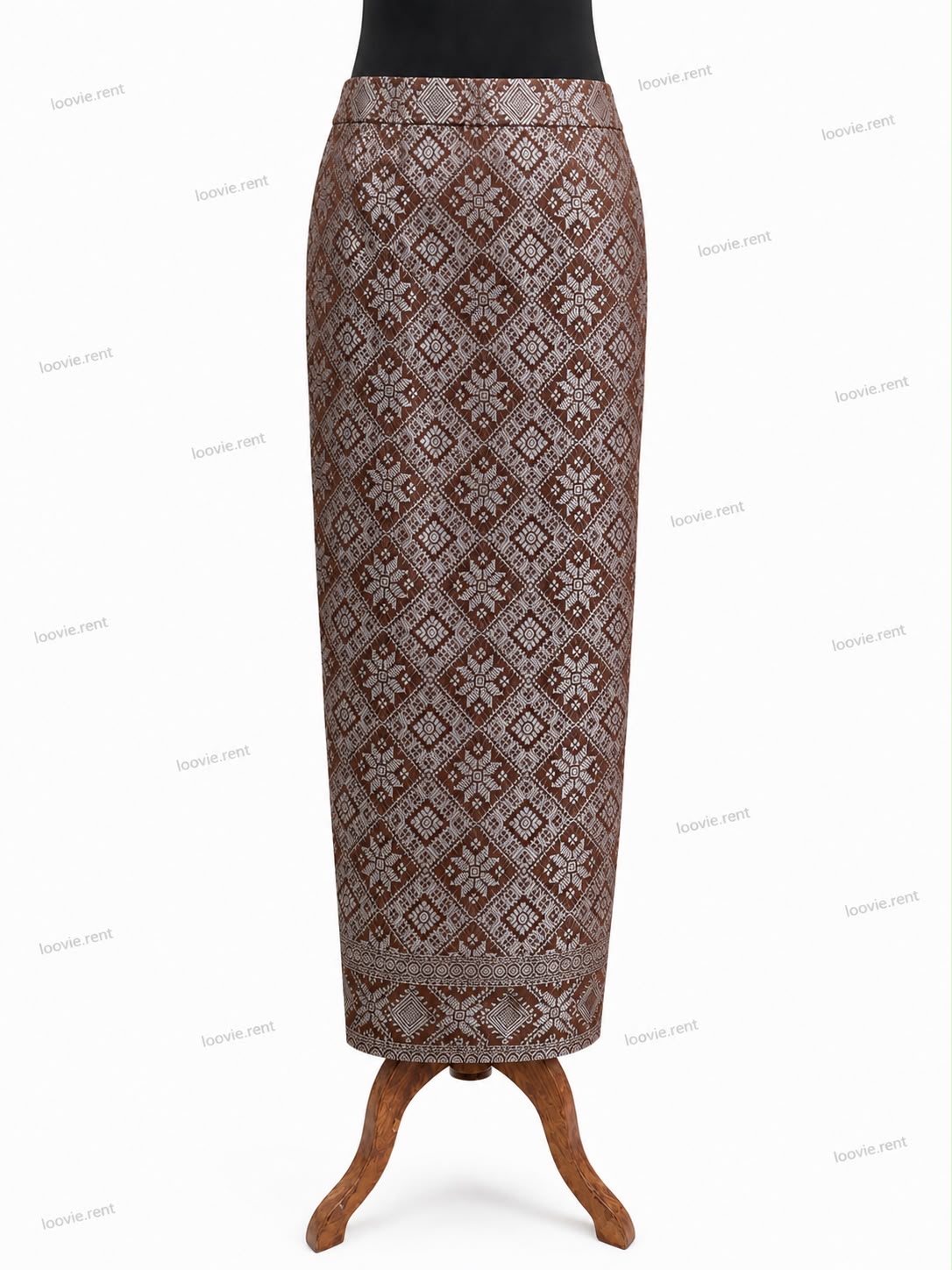 Songket Cokelat tua - Silver Allsize