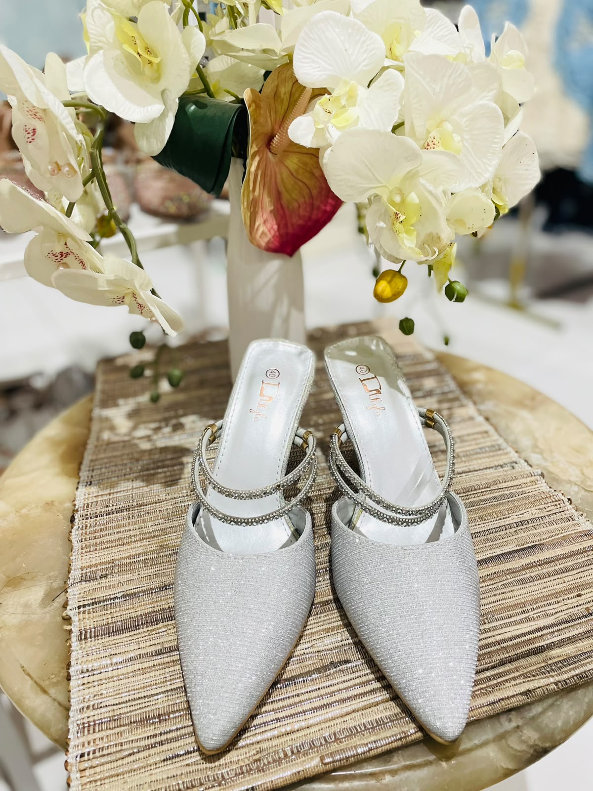 Heels TLY Silver Gliter