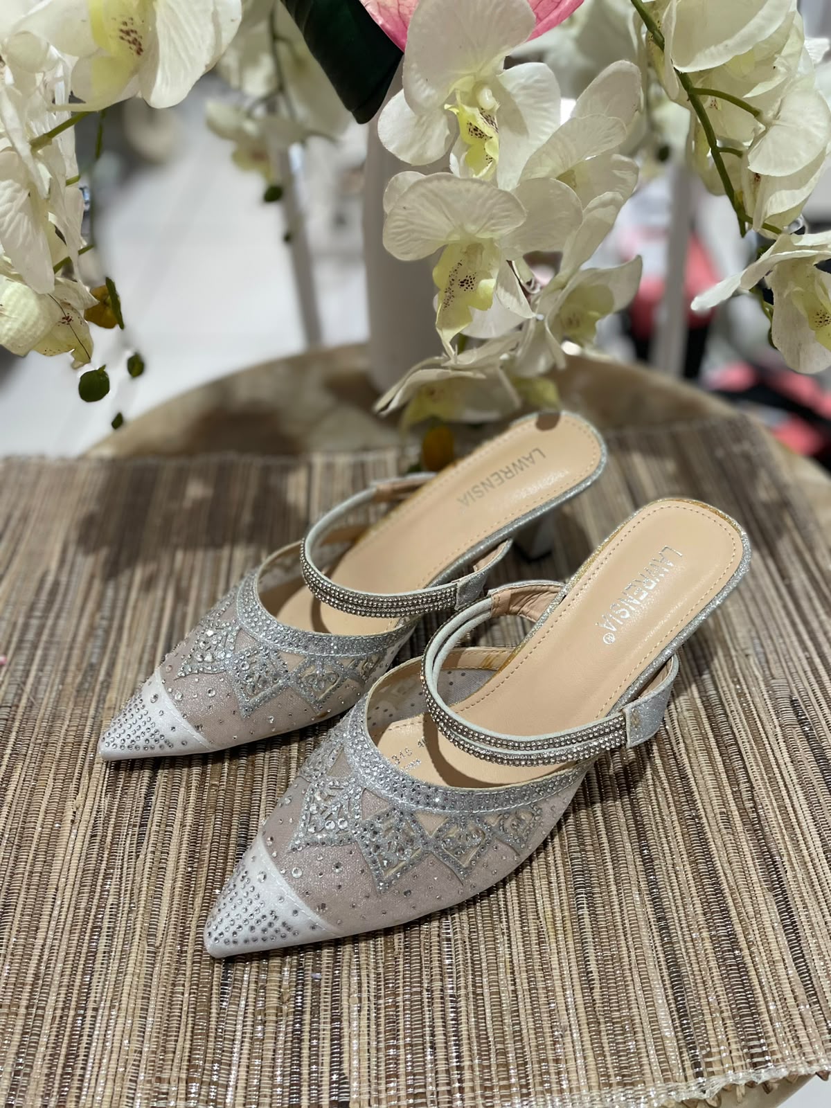 Heels LWRN 14 Silver Slip On