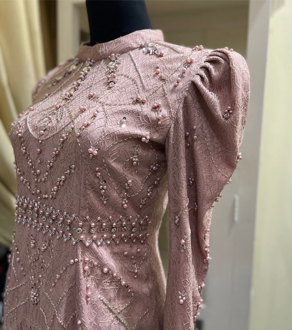 Kebaya Chantily Pink Prem-6
