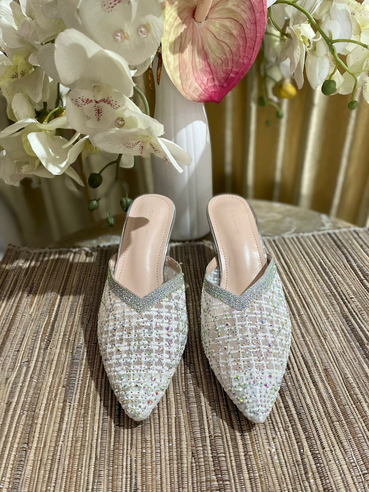 Heels GN49 Silver slip on