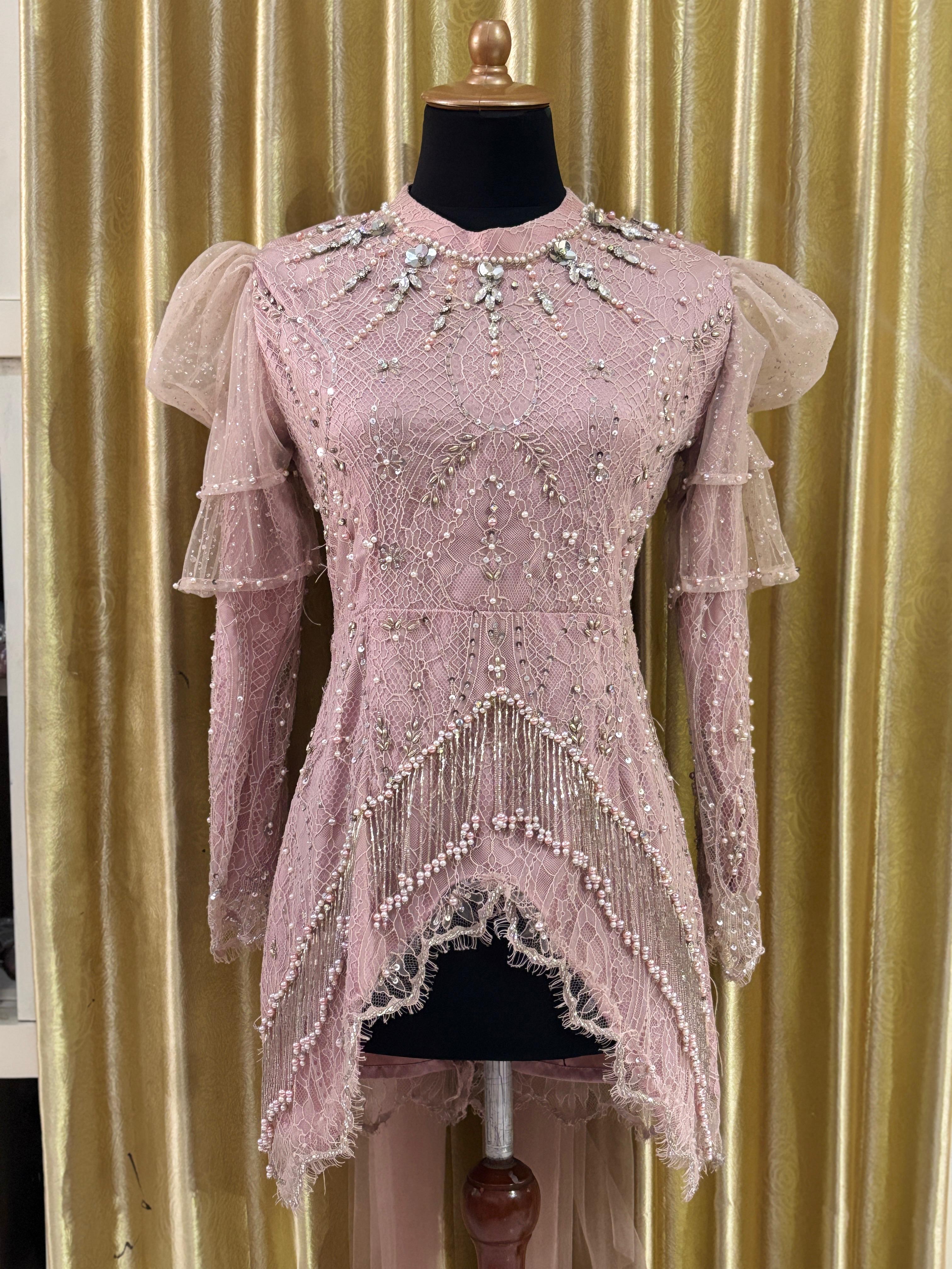 Kebaya Chantily Pink Prem-5