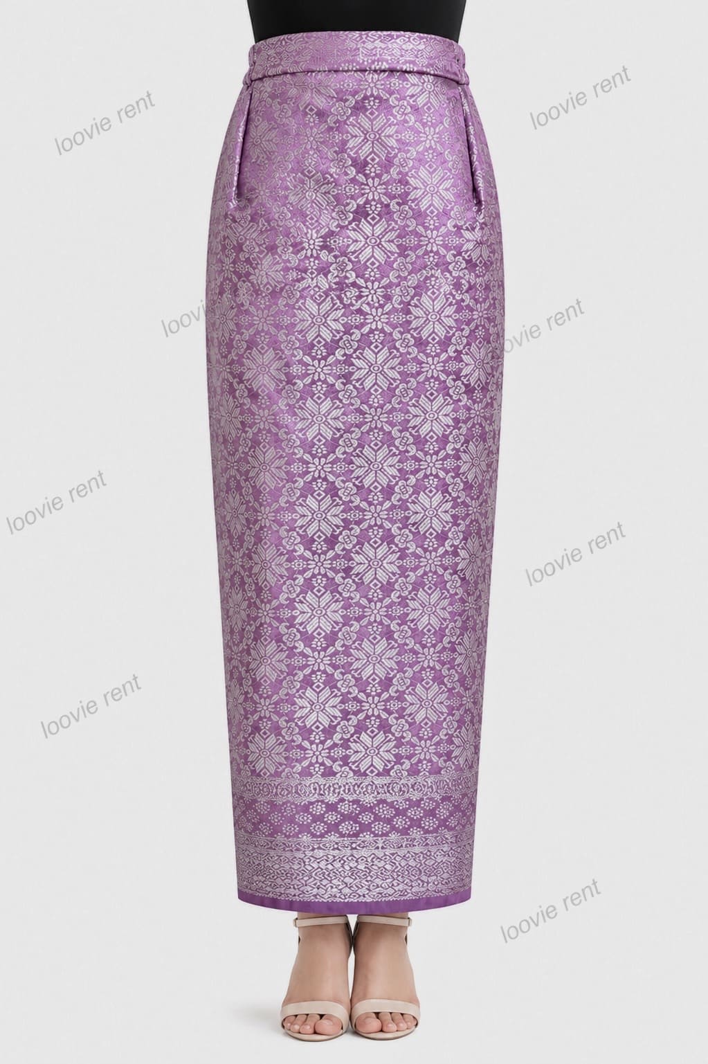 Songket purple-silver