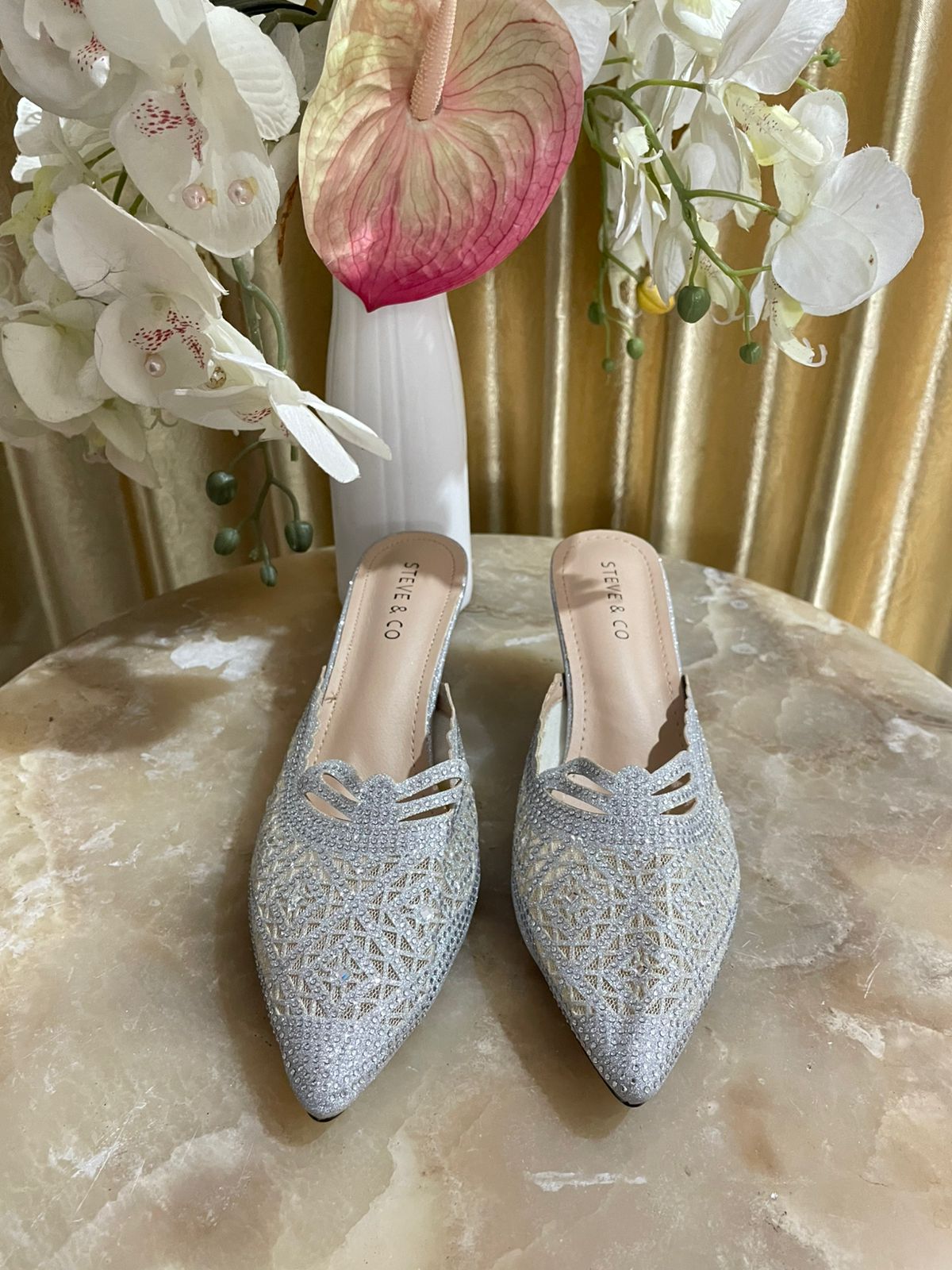Heels SCO 02 Silver Blink Slip on